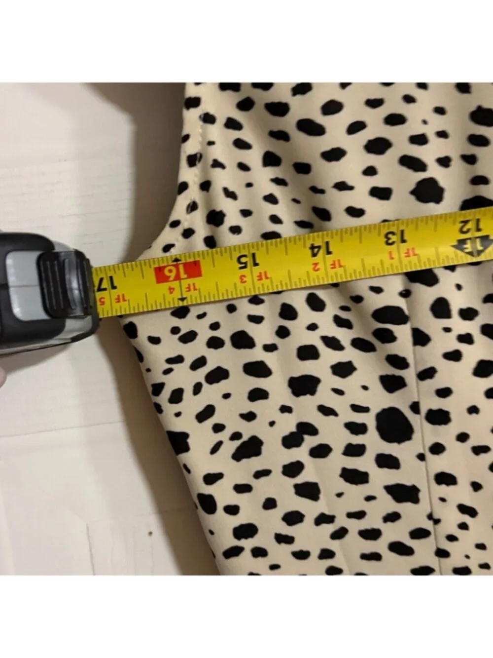 Like New BB Dakota Steve Madden High-Low Wrap Midi Dress Polka Dot Beige Black S - Picture 9 of 11